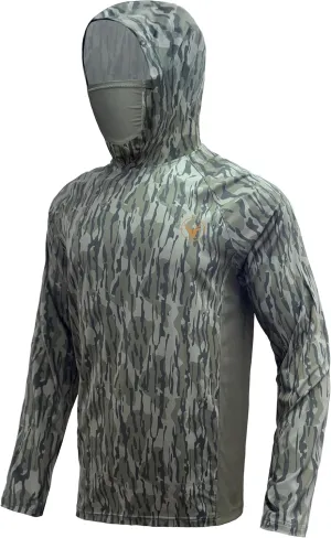 Palmyth Hunting Hoodie with Mask for Men Long Sleeve Sun Protection UV UPF 50  Camo Fishing Shirts