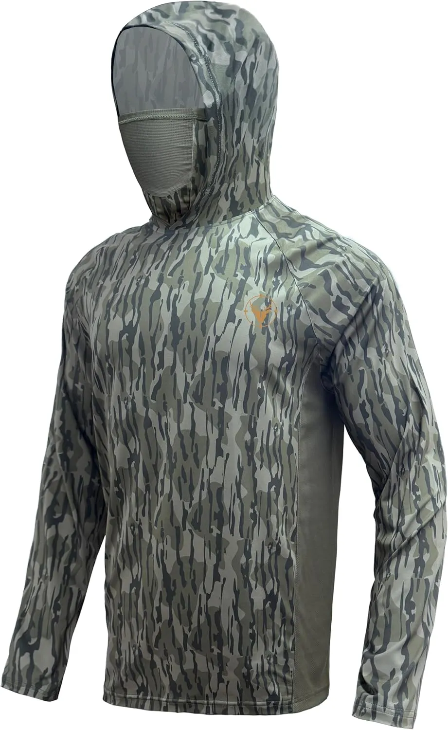 Palmyth Hunting Hoodie with Mask for Men Long Sleeve Sun Protection UV UPF 50  Camo Fishing Shirts