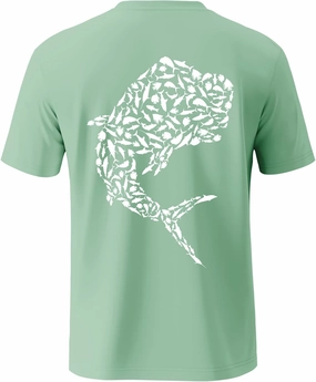 Palmyth Fishing Shirts for Men Short Sleeve Sun Protection T Shirt UPF 50  Quick Dry Tee