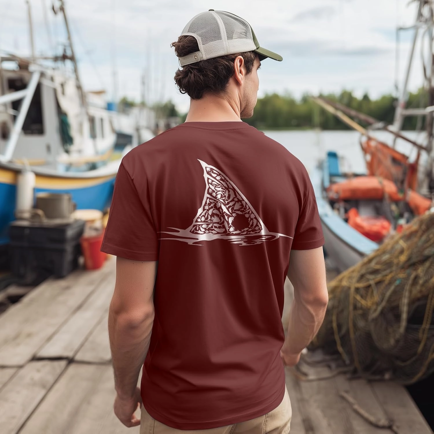 Palmyth Fishing Shirts for Men Short Sleeve Sun Protection T Shirt UPF 50  Quick Dry Tee