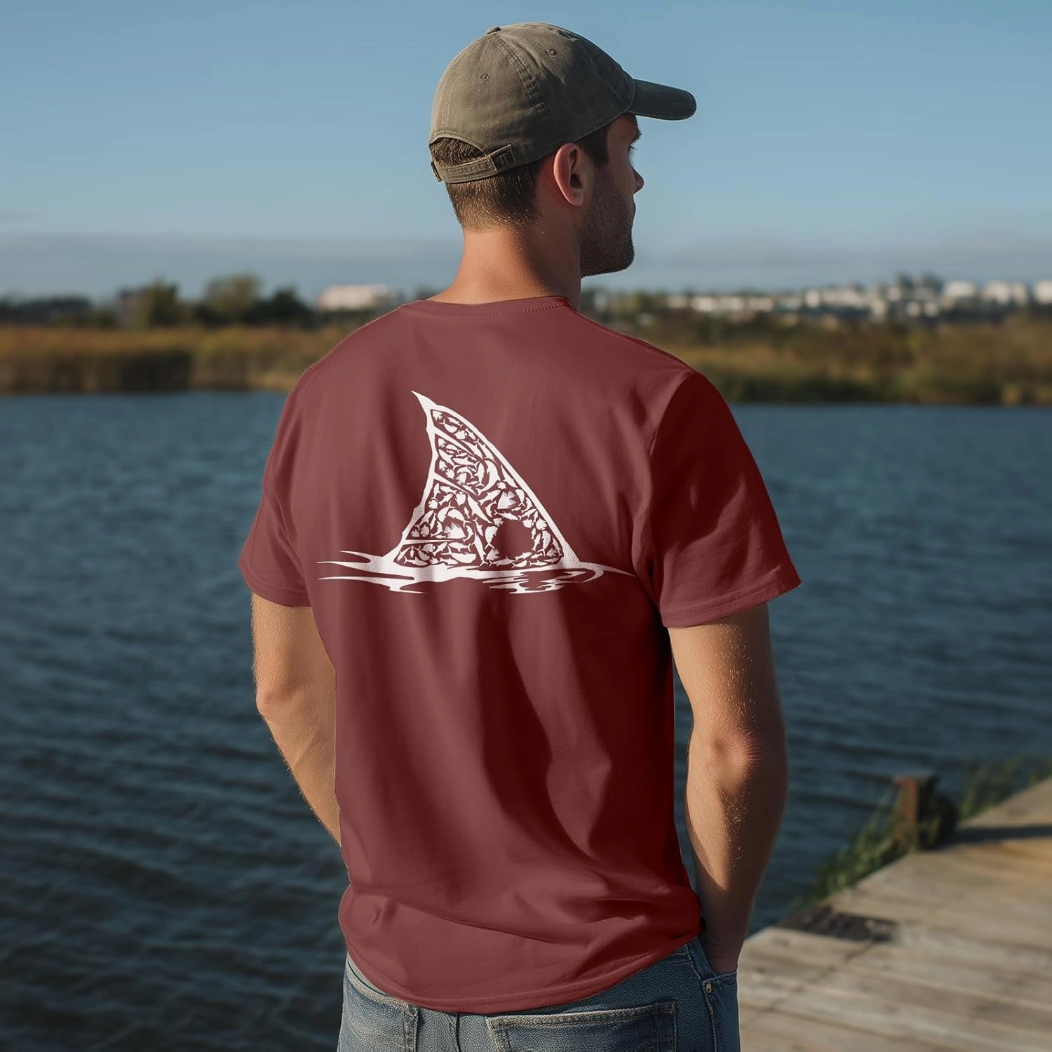 Palmyth Fishing Shirts for Men Short Sleeve Sun Protection T Shirt UPF 50  Quick Dry Tee