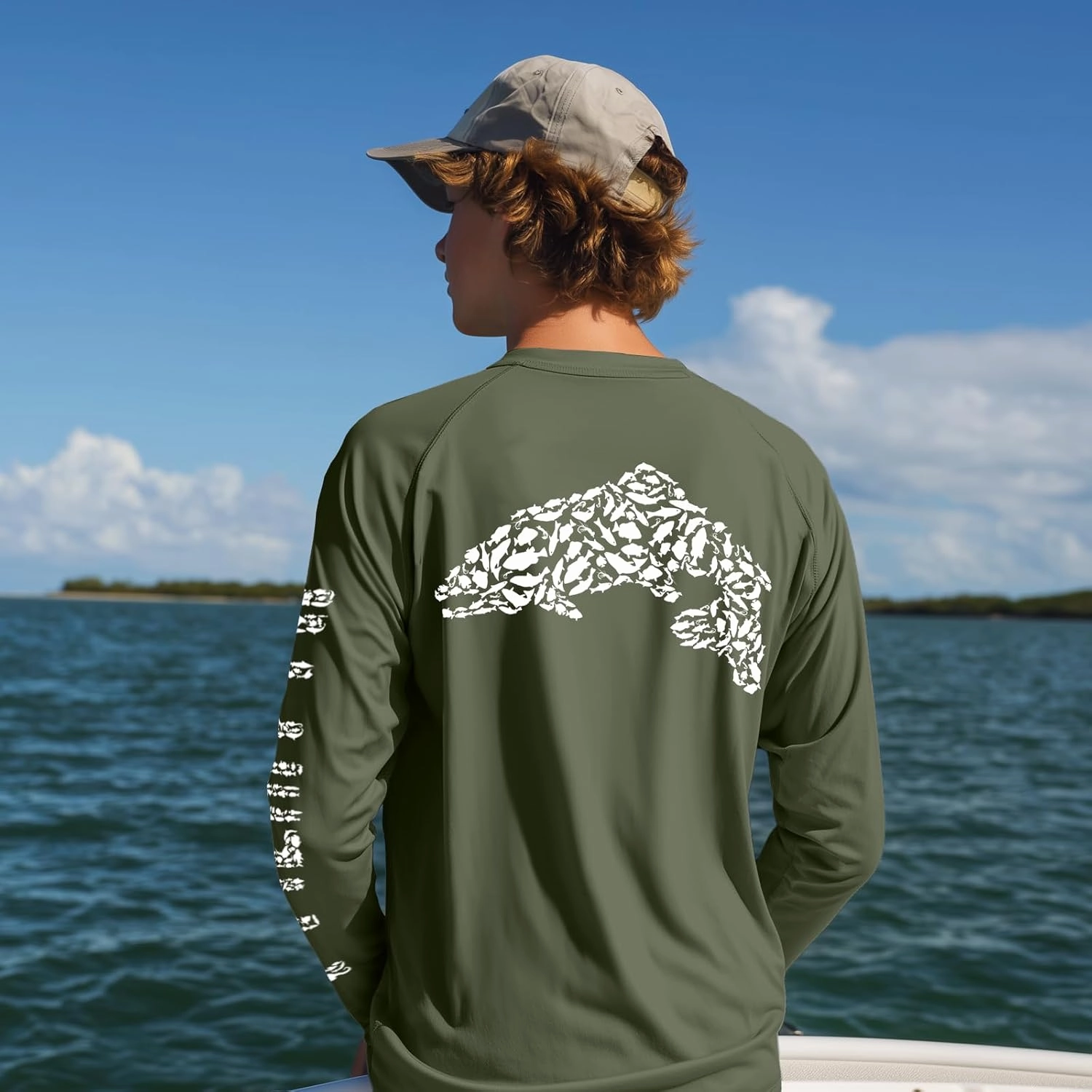 Palmyth Fishing Shirts for Men Sun Protection Long Sleeve T Shirt UPF 50  Quick Dry Tee