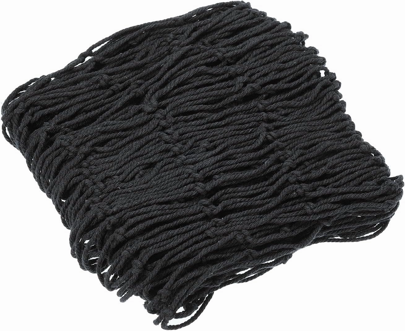 PATIKIL Fishing Net Decor, 80" x 60" Mediterranean Style Photographing Decoration Natural Fish Net Party Accessory with Sea Shells for Home Bedroom, Black