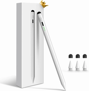 Pencil for Apple iPad 11th/10th/9th, 13 mins Fast Charge Stylus Pen for iPad, Palm Rejection, Tilt Sensitivity, Compatible with iPad A16/10/9/8/7/6, Pro M4/13/12.9"/11", Air M3/M2/5/4/3, Mini 7/6/5