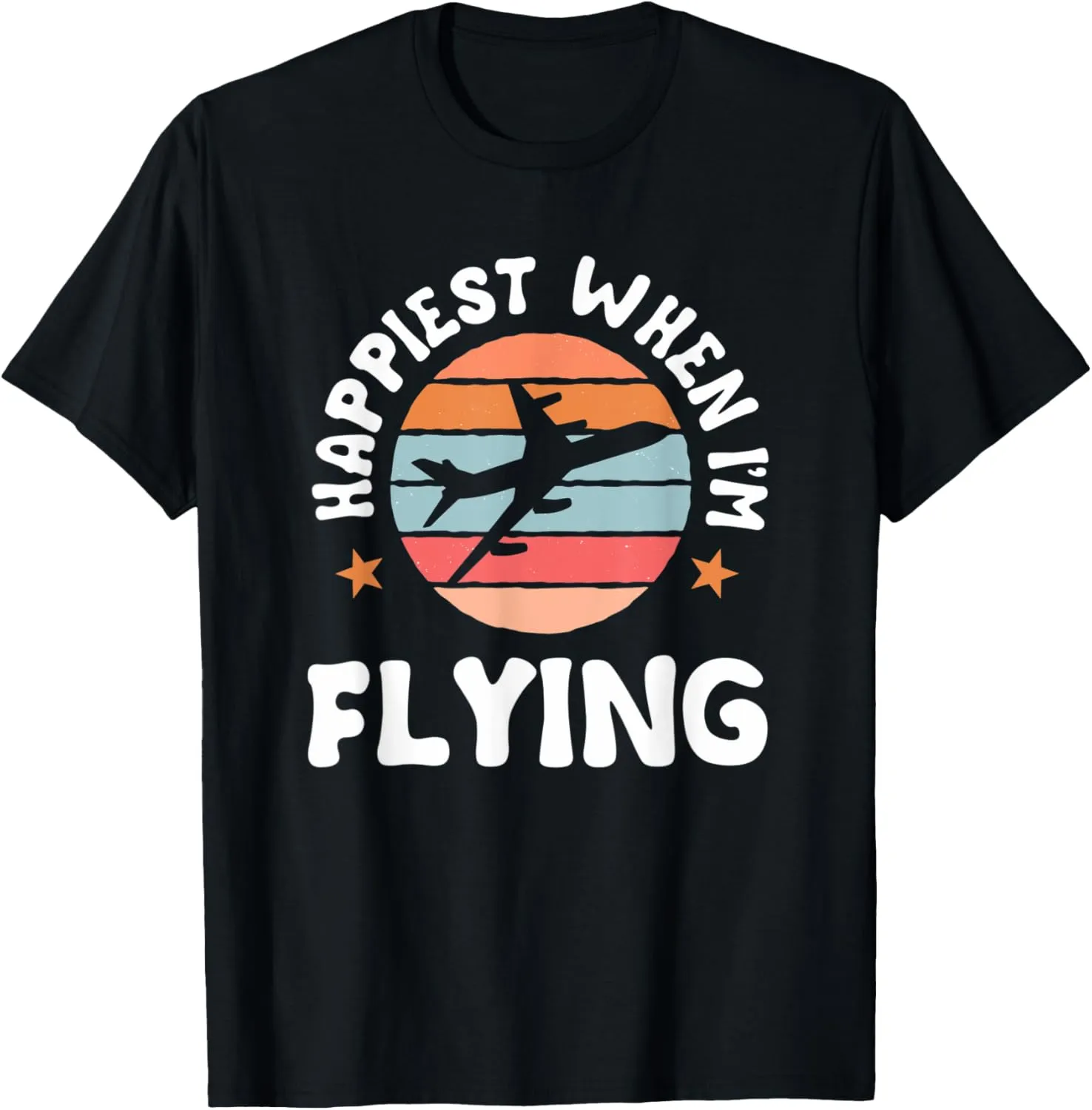 Pilot Flying Retro Aviator Airman Airwoman Aircraft Airplane T-Shirt