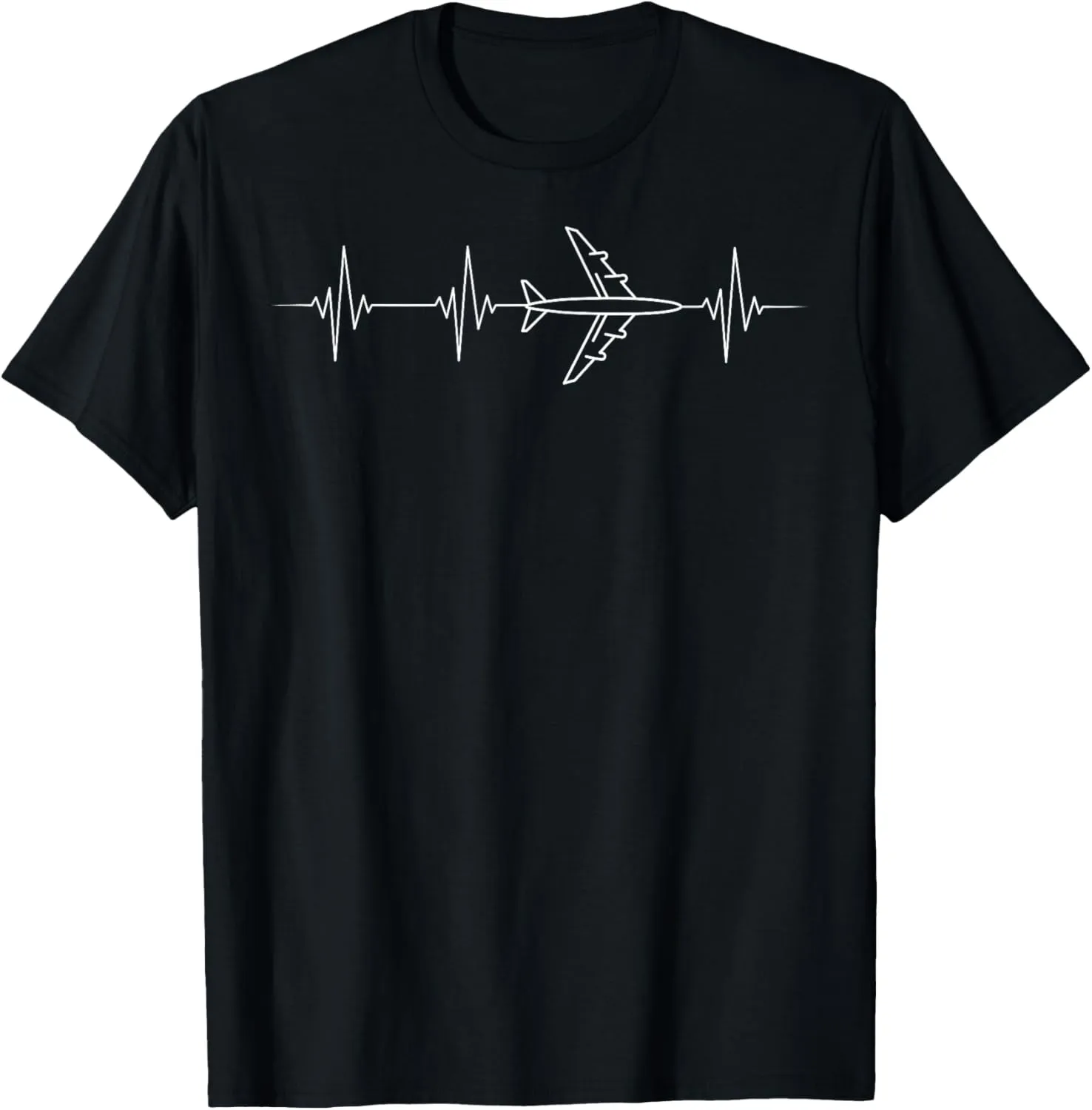 Pilot Heartbeat Airplane Lover Aviation Enthusiast Aviator T-Shirt