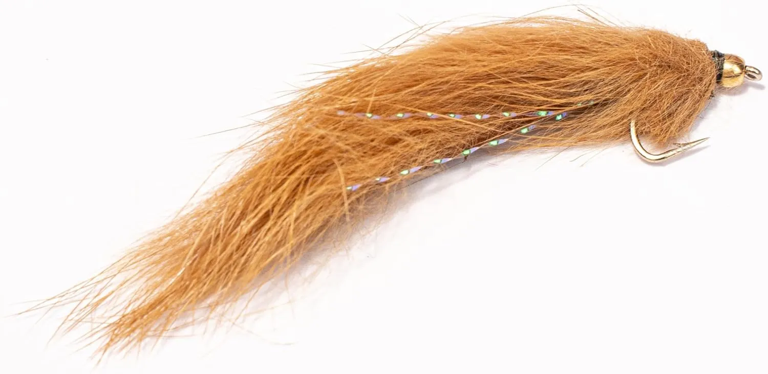 Pine Squirrel Leech Trout Flies for Fly Fishing 12 Pack - Brown, Black, Olive, Hook Size 12, Wet Fly Fishing Accessories, Wet Fies, Streamer Fly Box, Fishing Flies for Bass