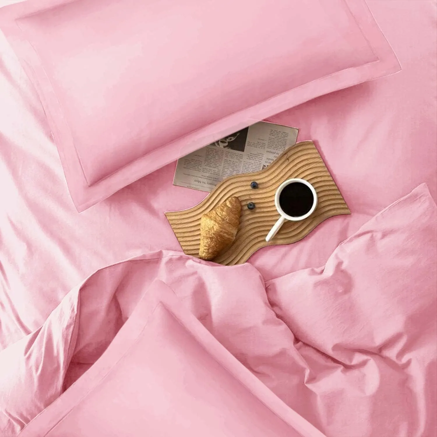 Pink Full Size Comforter Set, 3 Piece Soft Modern Bedding Set, Lightweight All Season Microfiber Down Alternative Bed Comforter with 2 Pillow Shams for Women Teen Girls