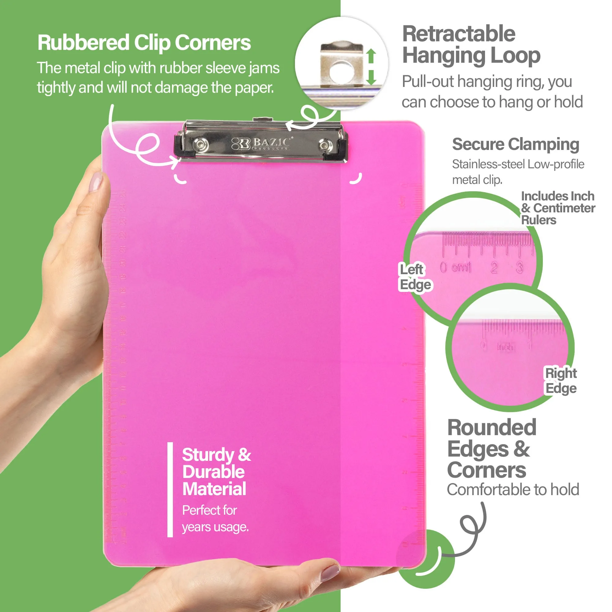 Plastic Clipboard Standard Size w/ Low Profile Clip