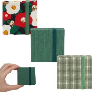 PLIGREAT 3 Pcs Mini Watercolor Sketchbook 2.4 x 2.4 Inch Portable Square Fabric Cover Watercolor Sketchbook 20 Sheets 300g Small Watercolored Textured Drawing Papers Travel Art Journal (Green)