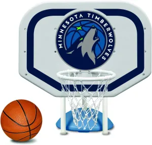 Poolmaster 72948 Minnesota Timberwolves NBA Pro Rebounder-Style Poolside Basketball Game , White