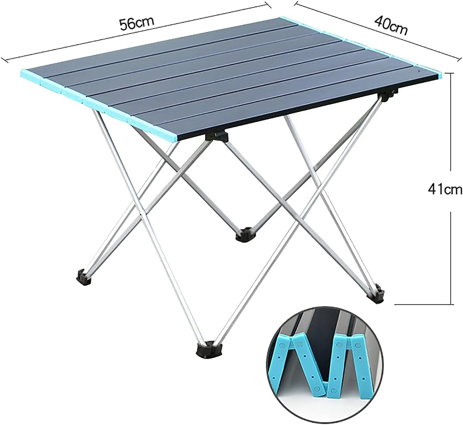 Portable Folding Table，Folding Table, Portable Camping Table with Aluminum Table and Carrying Bag, Easy to Carry, Suitable for Outdoor, Picnic, Beach, Hiking/Sier/68X46X40Cm