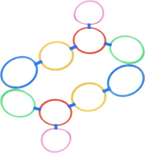 Portable Hopscotch Hoop Outdoor Games Set 1 Pack Boys and Girls' Hopscotch Ring Game for Balance Agility Training