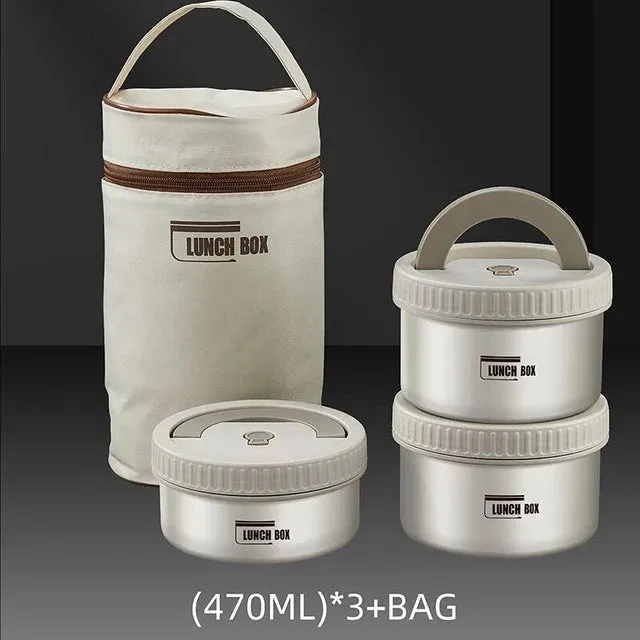 Portable Insulated Lunch Container Set