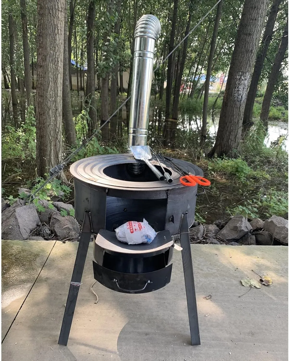Portable Kerosene Stove, 9800W Outdoor Fuel Oil Cooking Stove for Gasoline/Diesel/Alcohol, Hiking, Camping, Picnic Burner for 2-5 People with Fuel Injectors & Accessories(43CM)