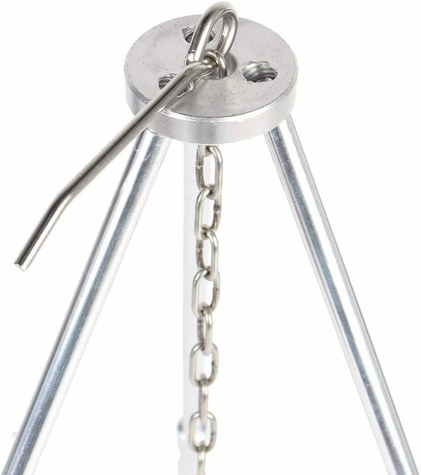 Portable Foldable Metal BBQ Grills, Solid Alumina Barbecue Grill with Tripod Design, Portable and Height for Camping, Picnic, Use, Ultra Light and Sturdy, Convenient Carry Bag