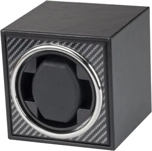 Power Supply Mechanical Watch Winding Box Case Motor Shaker Mini Watch Winder Holder Display Jewelry Storage Organizer (Carbon Fiber A)