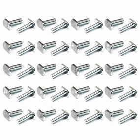 POWERTEC 5/16"-18 T Track Bolts - 40 Pack, 1 Inch Long for Universal T Track, Accessories for Woodworking Jigs and Fixtures