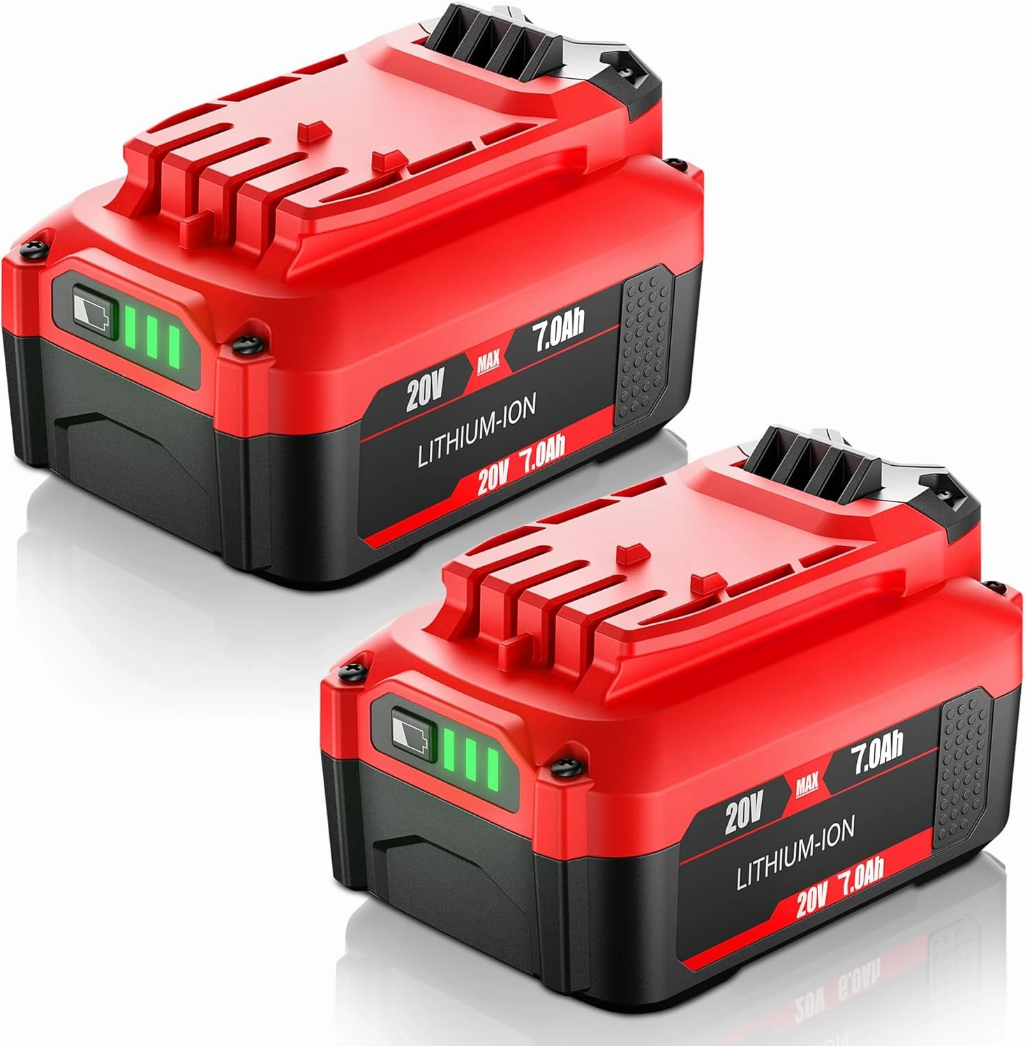POWTREE 2Pack CMCB206 7.0Ah Battery Combo Set for for Craftsman-V20 20V Max Battery CMCB204 CMCB205 CMCB202 CMCB202-2 CMCB201 CMCB206 CMCD700C (Only for V20 Series Tools)