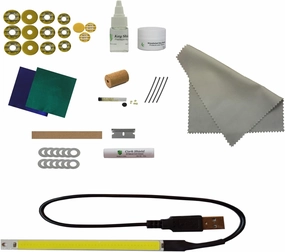 Premium Instrument Clinic Flute Pad Kit, with Head Cork, Leak Light, Pads Compatible with Gemeinhardt Closed Hole Flutes
