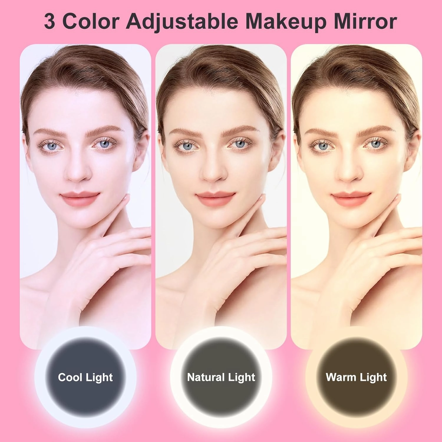 Pretty Comy Travel Makeup Bag with Led Mirror, Portable Makeup Train Case Led Makeup Bag with Mirror Makeup Organizer Bag Travel Organizer Bag Makeup Case Ideal Gifts for Mom Women