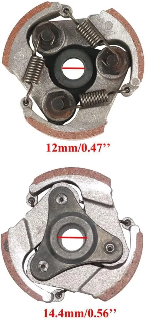 PRO BAT 3Pcs 3 Shoes Centrifugal Clutch Pad for 2 Stroke 43cc 47cc 49cc Pocket Mini PIT Quad Dirt Bike ATV