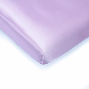 Pro Goleem Satin Pack n Play Playard Sheet Great for Baby Hair Soft Silk Feeling 27x39 Inch Fitted Portable Mini Crib Sheet Playard Mattress Cover for Girls Lavender