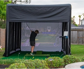 Pro Inflatable Golf Simulator Tent - 13x10FT Instant Setup Indoor/Outdoor w/HD Screen | Windproof, Portable Driving Cage for All Levels (Projector Not Included)