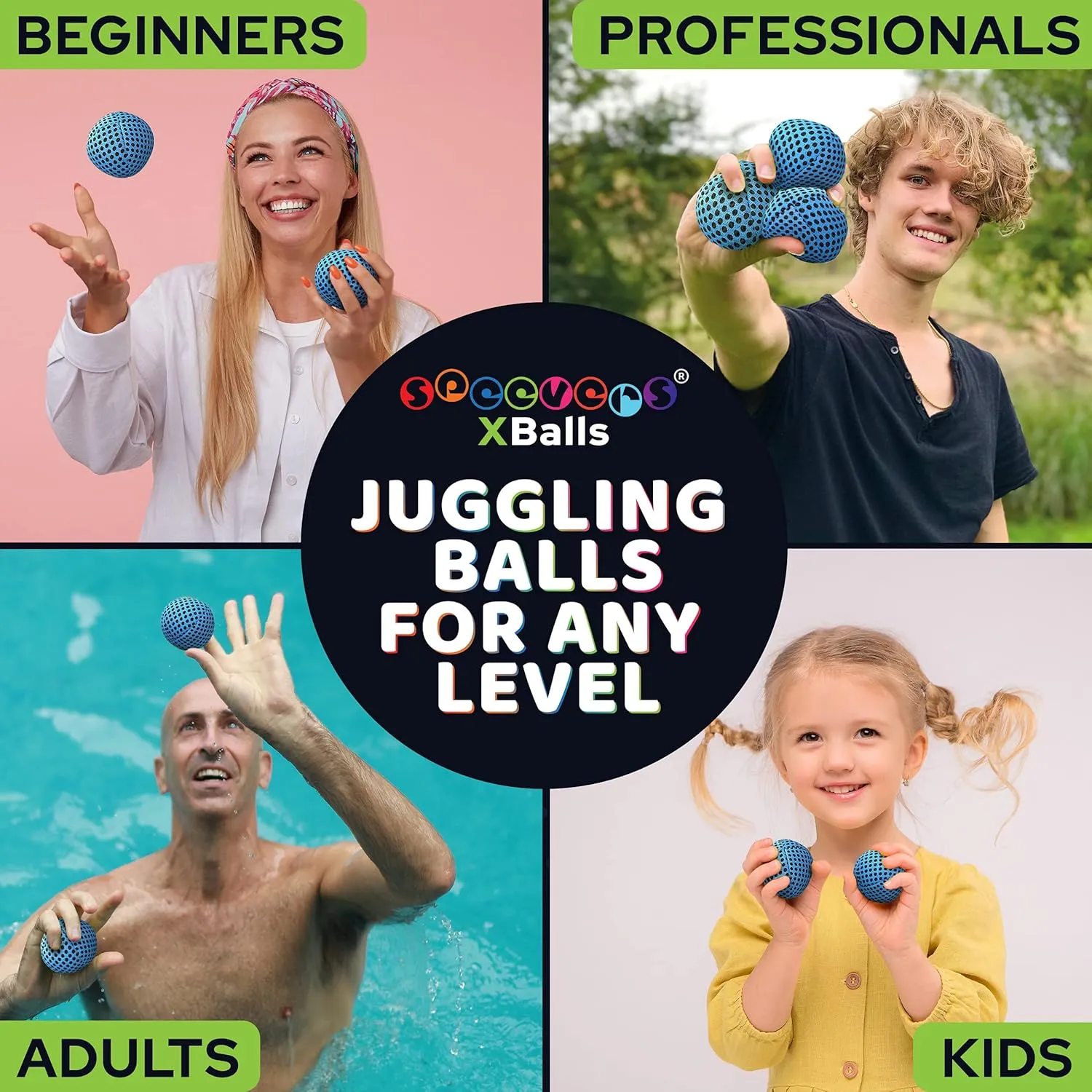 Professional Juggling Balls Set: Soft, Durable, and Non-Slip for Beginners & Pros - Indoor & Outdoor Fun, Skill Development & Stress Relief - 3 Pack with Carry Bag