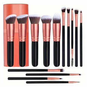 Professional 3/14/16Pcs Makeup Brushes Set Soft Fluffy Eye Shadow Foundation Concealer Blending Blush Brushes Women Beauty Tools(Green)