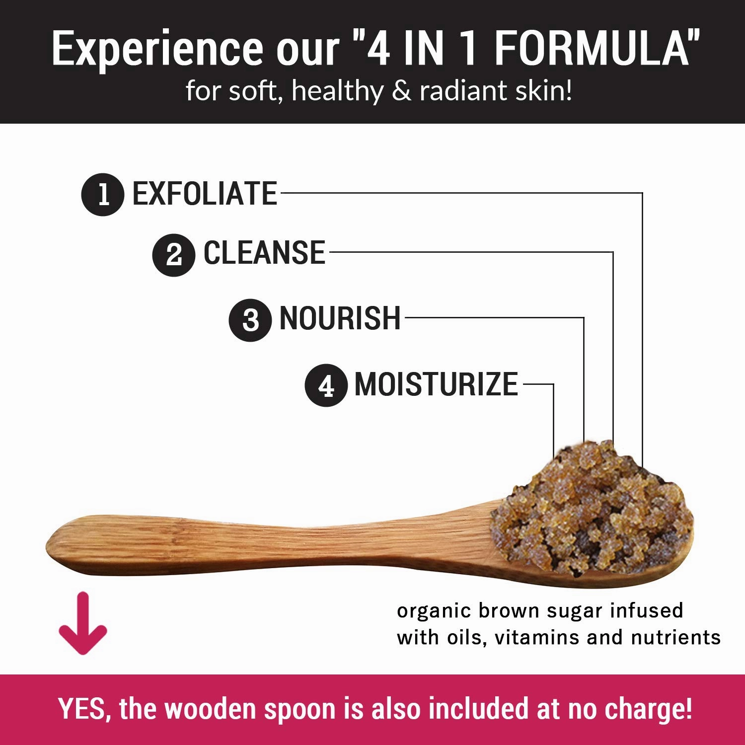 pureSCRUBS Premium Coconut Brown Sugar Scrub | Face, Feet & Full Body Scrub | Large 16oz Jar Includes Wooden Spoon, Loofah & Mini Exfoliating Bar Soap