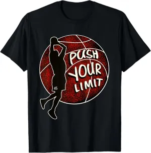 Push Your Limit, The Legend Basketball Slam Dunk Graphic T-Shirt