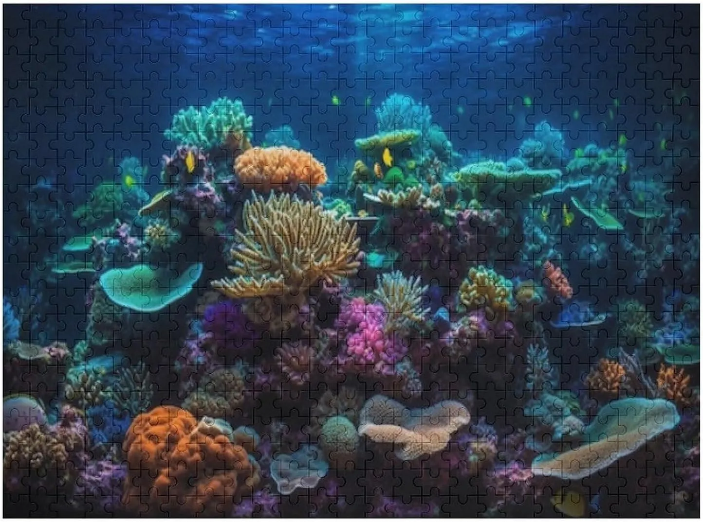 Puzzles for Adults 500 Pieces - Tropical Fish Swim Natural Coral Reef Funny Puzzle Unique Difficult and Challenge Large Puzzle Game Toys Gift