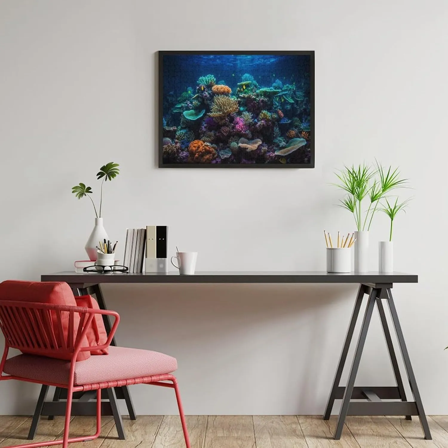 Puzzles for Adults 500 Pieces - Tropical Fish Swim Natural Coral Reef Funny Puzzle Unique Difficult and Challenge Large Puzzle Game Toys Gift