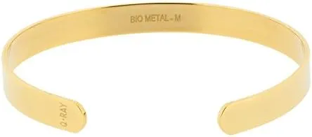 QRAY Gold Lite Steel Golf Athletic Bracelet Men Women C-Shaped Health Wellness Bracelet