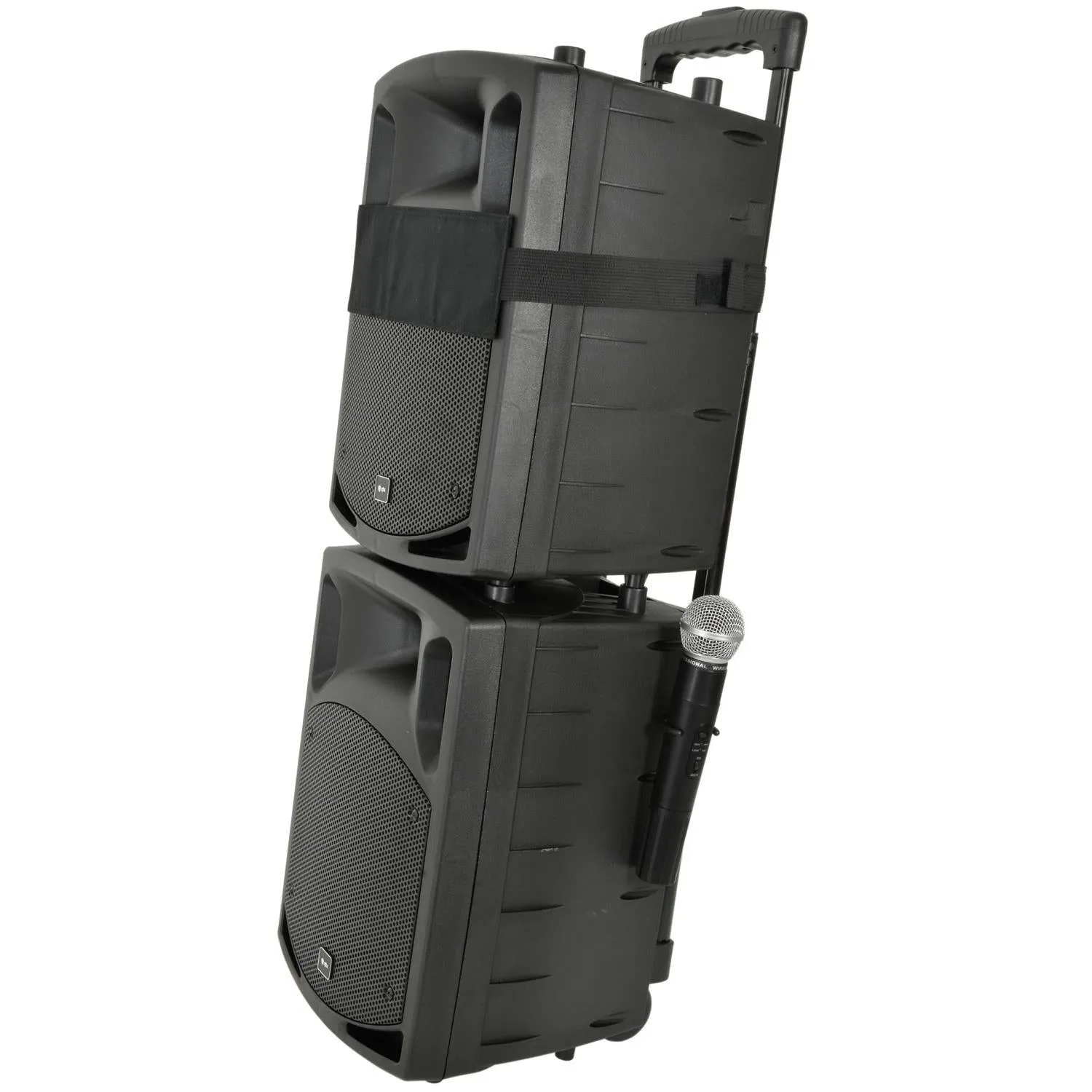 QTX PAV8 portable PA set   2 UHF mics, CD/DVD, USB/SD & Bluetooth