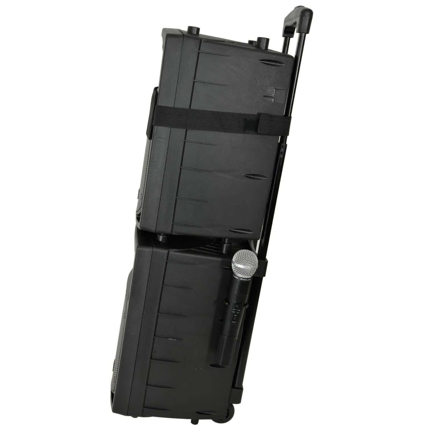 QTX PAV8 portable PA set   2 UHF mics, CD/DVD, USB/SD & Bluetooth