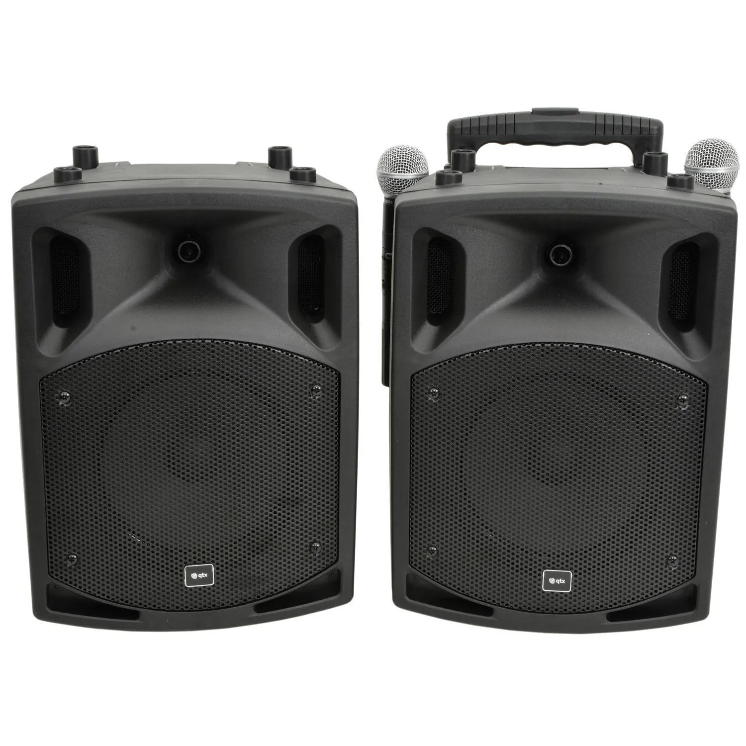 QTX PAV8 portable PA set   2 UHF mics, CD/DVD, USB/SD & Bluetooth