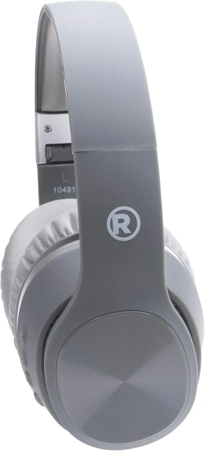 RadioShack Noise-Cancelling Over-Ear Headphones, Wireless Bluetooth Headphones with 400MAH Battery, Gray