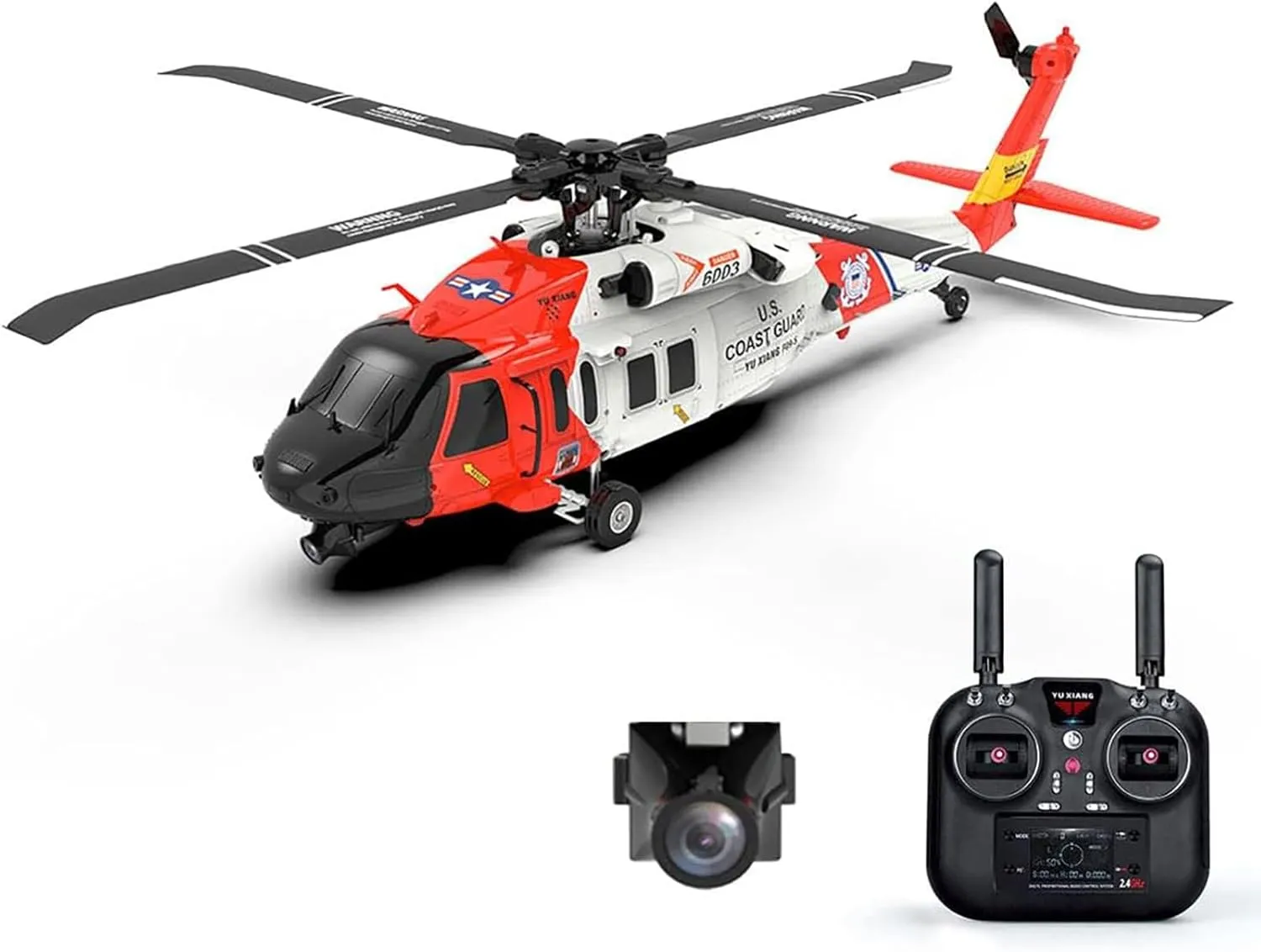 RC Brushless Helicopter, F09-S 1/47 2.4G 6CH Brushless Direct Drive RC Helicopter Model with Camera for Adults