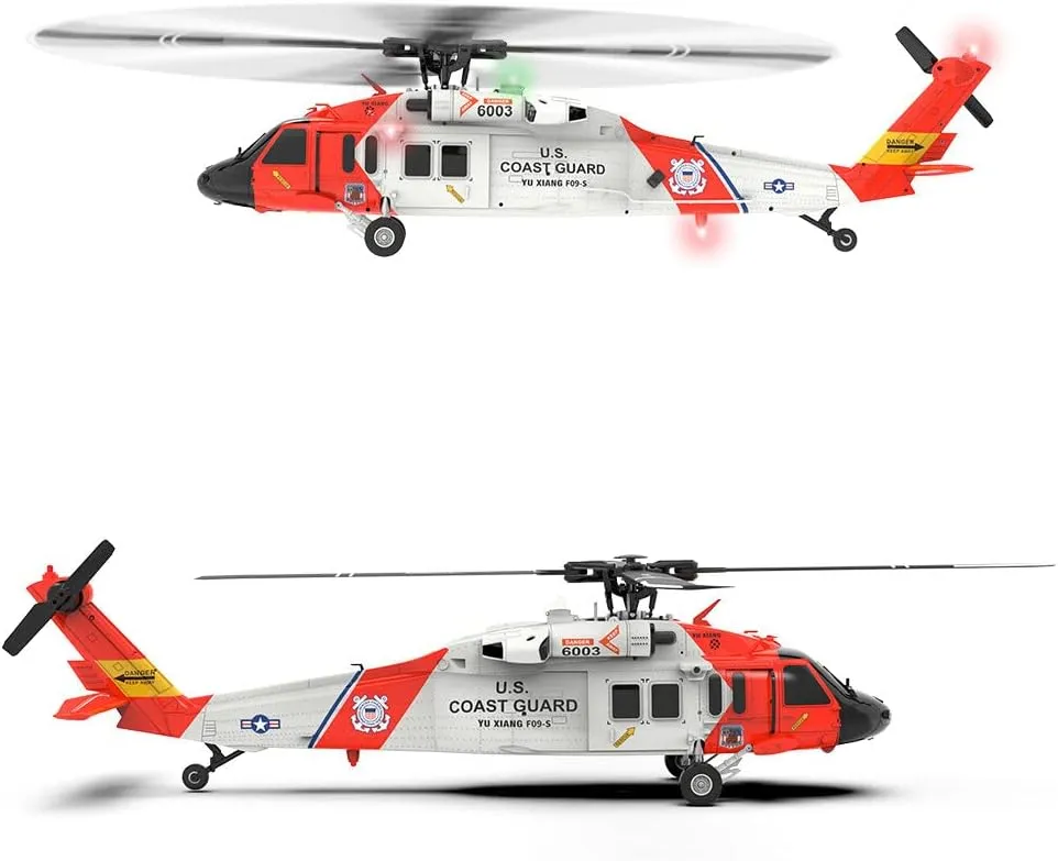 RC Brushless Helicopter, YUXIANG YXZNRC F09-S 1/47 2.4G 6CH Brushless Direct Drive RC Helicopter Model (RTF Edition)