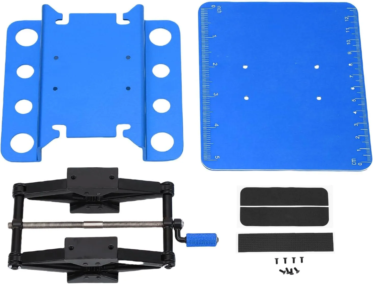 RC Car Repair Stand RC Car Maintenance Stand RC Car Workstation with Anti Slip Pad Hand Crank Lift Height Adjustment 2.36-5.51 Inches for 1/8 1/10 1/12 1/16 RC Cars