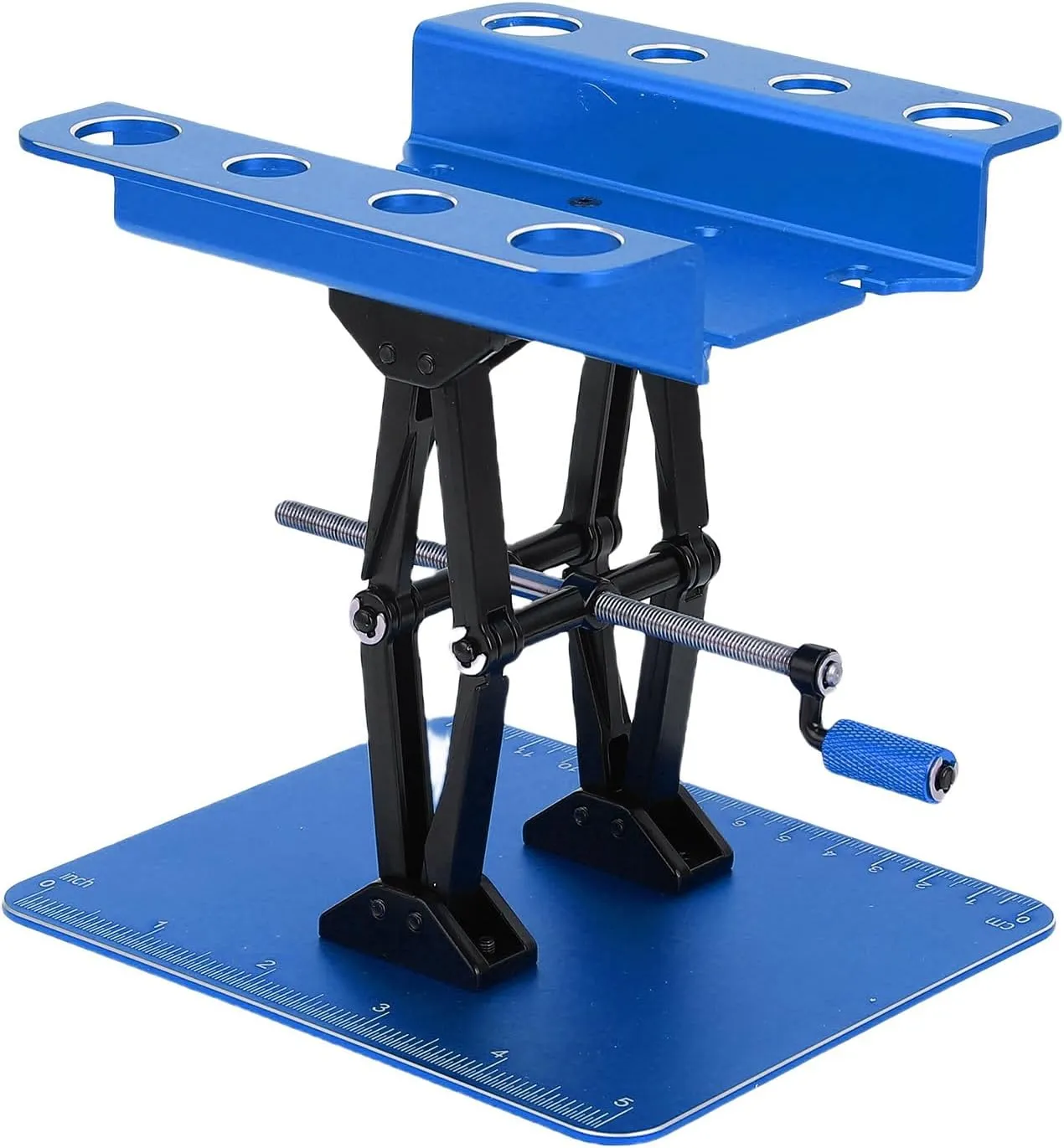 RC Car Repair Stand RC Car Maintenance Stand RC Car Workstation with Anti Slip Pad Hand Crank Lift Height Adjustment 2.36-5.51 Inches for 1/8 1/10 1/12 1/16 RC Cars