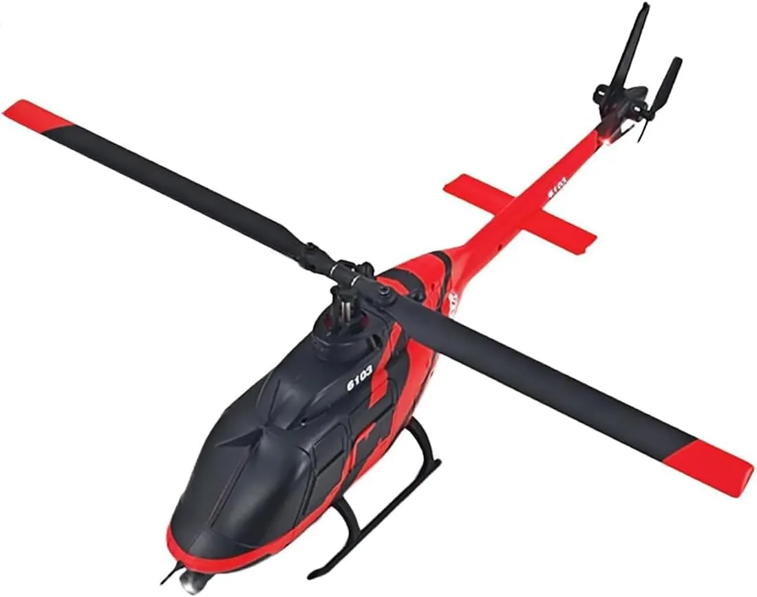 RC ERA C138 1/30 Scale Bell 206 RC Helicopter, 2.4G 6CH No Aileron Remote Control Helicopter, PTF Vesion Aircraft Model with Altitude Hold & Optical Flow Positioning