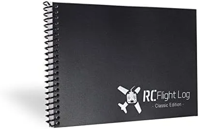 RC Flight Log Classic Edition Logbook for Remote Control Airplane Helicopter Quadcopter Drone