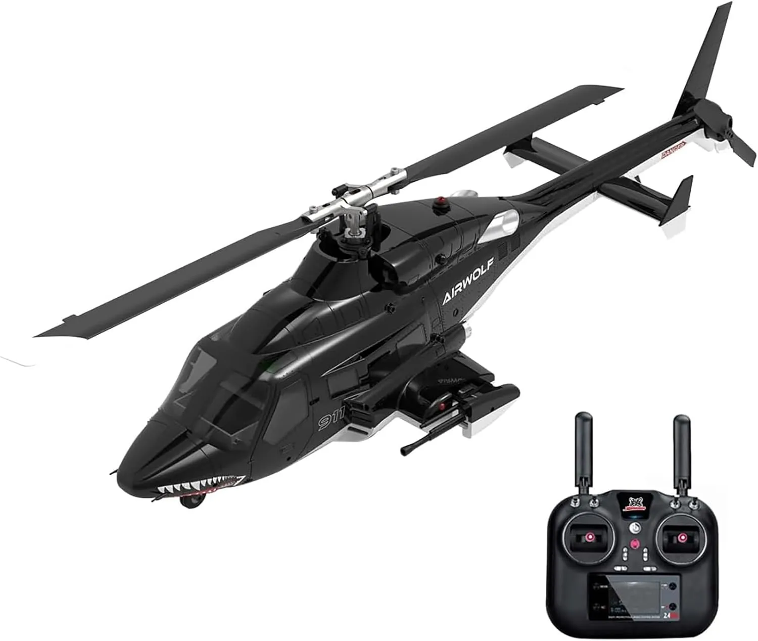 RC Helicopter for Adults, AW-911 Aircraft, 1/34 Scale 2.4G 9CH Flybarless with 6G/3D Stunt Mode, RC Helicopter Model with GPS Positioning (RTF),1 Battery