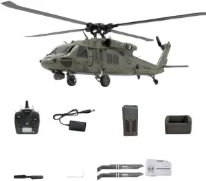 RC Helicopter for Adults, F09-V 1/47 2.4G 6CH RC Dual Brushless Direct Drive Flybarless 6G/3D Stunt Helicopter Model Military Aircraft YU Xiang - RTF Version