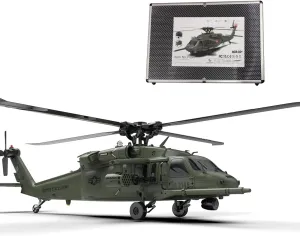 RC Helicopter for Adults, F09-V 1/47 Scale 2.4G 6CH RC Plane 6G/3D Stunt Helicopter Model, Indoor Aircraft Flying Toy for Beginner Adults - RTF
