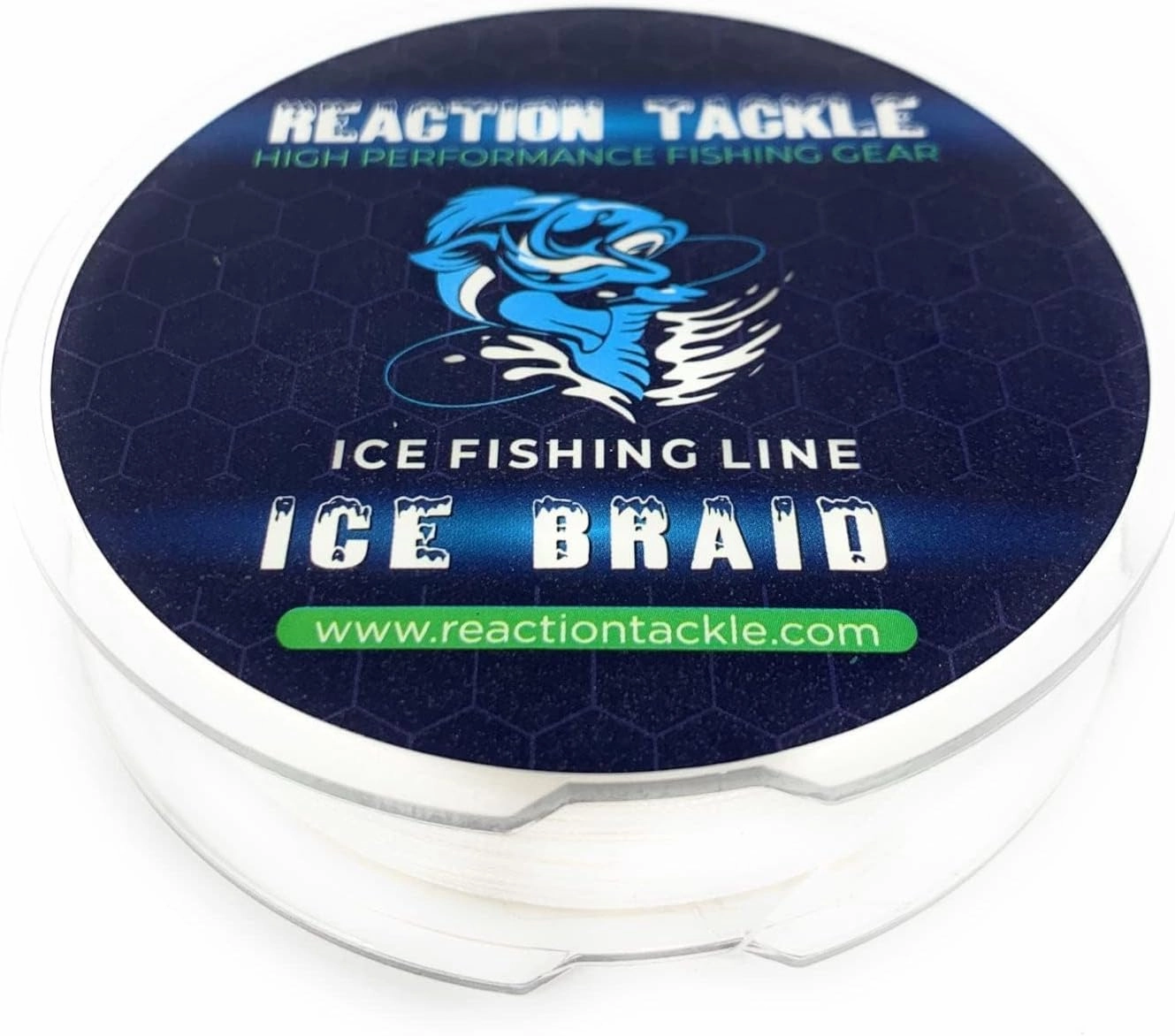 Reaction Tackle Ice Fishing Braided Fishing Line, Tip-Up Line, 8 Strands, Zero Memory Super Stong Pro Grade Power Ice Braided Line 150 Yard Spools
