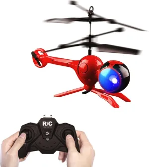 Rechargeable Small Mini RC Plane 3 Channel Cartoon RC Helicopter Simulation Aircraft with Lights Child's Gift Children Flying Toy